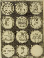 An illustration from Omnivm Caesarvm verissimae imagines ex antiqvis nvmismatis desvmptae : addita per brevi cvivsque vitae descriptiones ac diligenti eorvm, qvae reperiri potvervnt nvmismatvm, aversae partis delineatione. Libri primi (1554)