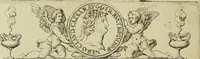 An illustration from Omnivm Caesarvm verissimae imagines ex antiqvis nvmismatis desvmptae : addita per brevi cvivsque vitae descriptiones ac diligenti eorvm, qvae reperiri potvervnt nvmismatvm, aversae partis delineatione. Libri primi (1554)