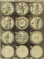 An illustration from Omnivm Caesarvm verissimae imagines ex antiqvis nvmismatis desvmptae : addita per brevi cvivsque vitae descriptiones ac diligenti eorvm, qvae reperiri potvervnt nvmismatvm, aversae partis delineatione. Libri primi (1554)