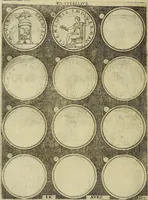 An illustration from Omnivm Caesarvm verissimae imagines ex antiqvis nvmismatis desvmptae : addita per brevi cvivsque vitae descriptiones ac diligenti eorvm, qvae reperiri potvervnt nvmismatvm, aversae partis delineatione. Libri primi (1554)