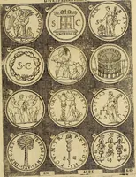 An illustration from Omnivm Caesarvm verissimae imagines ex antiqvis nvmismatis desvmptae : addita per brevi cvivsque vitae descriptiones ac diligenti eorvm, qvae reperiri potvervnt nvmismatvm, aversae partis delineatione. Libri primi (1554)