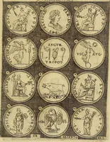 An illustration from Omnivm Caesarvm verissimae imagines ex antiqvis nvmismatis desvmptae : addita per brevi cvivsque vitae descriptiones ac diligenti eorvm, qvae reperiri potvervnt nvmismatvm, aversae partis delineatione. Libri primi (1554)