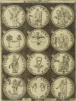 An illustration from Omnivm Caesarvm verissimae imagines ex antiqvis nvmismatis desvmptae : addita per brevi cvivsque vitae descriptiones ac diligenti eorvm, qvae reperiri potvervnt nvmismatvm, aversae partis delineatione. Libri primi (1554)