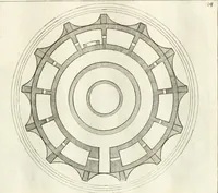 An illustration from Calcografia di Roma, ovvero, Le piante, vendute, piazze, chiese, palazzi, bassirilievi, statue ed altri monumenti antichi e moderni di questra superba citta' : incisi in rame e divisi in vari volumi (1779)