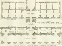An illustration from Calcografia di Roma, ovvero, Le piante, vendute, piazze, chiese, palazzi, bassirilievi, statue ed altri monumenti antichi e moderni di questra superba citta' : incisi in rame e divisi in vari volumi (1779)