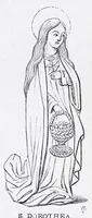 Picture 22 of 28 from The calendar of the Anglican Church illustrated : with brief accounts of the saints who have churches dedicated in their names, or whose images are most frequently met with in England : the early christian and medieval symbols : and an index of emblems (1851), leaf 237