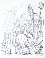 Picture 24 of 28 from The calendar of the Anglican Church illustrated : with brief accounts of the saints who have churches dedicated in their names, or whose images are most frequently met with in England : the early christian and medieval symbols : and an index of emblems (1851), leaf 316