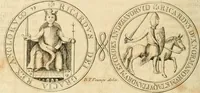 An illustration from Calendars of the ancient charters, of the Welch and Scotish rolls, now remaining in the Tower of London .. (1774)