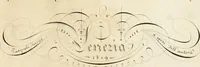 An illustration from Calligrafia tedesca : dimostrante in tavole ragionate le scritture corrente, kanzley, e la gotica o fractur : esemplari che appartengono alla seconda parte del Trattato teorico-pratico di calligrafia, approvato dall E.I.R. Governo Generale ad uso delle scuole nelle provincie Venete (1819)