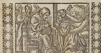 An illustration from [Camino del cielo en Lengva Mexicana : con todos los requisitos necessarios para conseguir este fin, co[n] todo lo que vn Xp[r]iano deue creer, saber, y obrar, desde el punto que tiene vso de razon, hasta que muere (1611)
