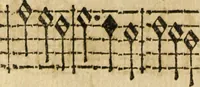 An illustration from Canto harmonico : in cinque parti diviso, col quale si può arriuare alla perfetta cognitione del canto fermo (1690)