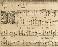 An illustration from Canto harmonico : in cinque parti diviso, col quale si può arriuare alla perfetta cognitione del canto fermo (1690)