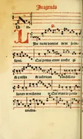 An illustration from Cantus monastici formula noviter impressa : ac in melius redacta : cui que deerant adjuncta : que vero superflua videbantur adempta sunt: cum tono lame[n]tationis hieremie prophete & aliquibus aliis cantibus mensuratis ipsi tempori co[n]gruis (1535)