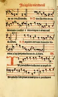 An illustration from Cantus monastici formula noviter impressa : ac in melius redacta : cui que deerant adjuncta : que vero superflua videbantur adempta sunt: cum tono lame[n]tationis hieremie prophete & aliquibus aliis cantibus mensuratis ipsi tempori co[n]gruis (1535)