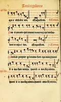 An illustration from Cantus monastici formula noviter impressa : ac in melius redacta : cui que deerant adjuncta : que vero superflua videbantur adempta sunt: cum tono lame[n]tationis hieremie prophete & aliquibus aliis cantibus mensuratis ipsi tempori co[n]gruis (1535)
