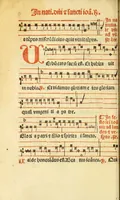 An illustration from Cantus monastici formula noviter impressa : ac in melius redacta : cui que deerant adjuncta : que vero superflua videbantur adempta sunt: cum tono lame[n]tationis hieremie prophete & aliquibus aliis cantibus mensuratis ipsi tempori co[n]gruis (1535)