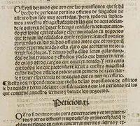 An illustration from Capitulos y leyes discedidos en las cortes q[ue] Su Magestad del rey don Phelipe nuestro señor tuuo y celebro en la ciudad de Toledo: q[ue] se començaro[n] el año passado de M.D. Lix. y se fenesciero[n] y acabaro[n] este presente año de mil y quinientos y sesenta. : Van añadidas. La pregmatica para q[ue] ningu[n] natural destos reynos vaya a estudiar fuera d[e]llos. Y vna prouision q[ue] Su M[agestad] mando hazer cerca de la talla delas aues q[ue] se toma[n] para la caça de su M[agestad]. Y otra pregmatica para q[ue] los gitanos no anden por estos reynos. Y otra prouisio[n] para q[ue] los mesones este[n] bie[n] proueydos de los mantenie[n]tos necessarios. Y vna cedula de Su M[agestad] sobre la orden q[ue] se ha de tener en los recognoscimie[n]tos de conocimientos y execucion dellos (1560)