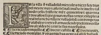 An illustration from Capítulos nueuame[n]te concedidos por la S.C.C.M. del emperador y rey nuestro señor en las cortes que tuuo y celebro en la ciudad de Toledo: en el año passado de M.D.[y] xxix. años. : Con la declaracio[n] de las pregmaticas de las mulas, y q[ua]rtagos. Juntame[n]te con los capitulos dicedidos en las cortes q[ue] assi mismo tuuo, y celebro en la villa de Valladolid: este año de mil [y] quinientos [y] xl.ij. años (1545)