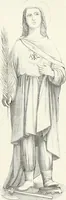An illustration from Caractâeristiques des saints dans l'art populaire (1867)