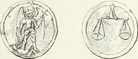 An illustration from Caractâeristiques des saints dans l'art populaire (1867)
