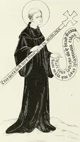 An illustration from Caractâeristiques des saints dans l'art populaire (1867)