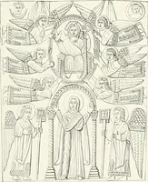An illustration from Caractâeristiques des saints dans l'art populaire (1867)