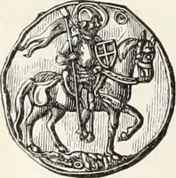 An illustration from Caractâeristiques des saints dans l'art populaire (1867)