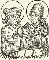 An illustration from Caractâeristiques des saints dans l'art populaire (1867)