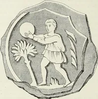 An illustration from Caractâeristiques des saints dans l'art populaire (1867)