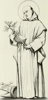 An illustration from Caractâeristiques des saints dans l'art populaire (1867)