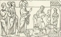 An illustration from Caractâeristiques des saints dans l'art populaire (1867)