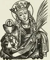 An illustration from Caractâeristiques des saints dans l'art populaire (1867)
