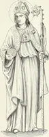 An illustration from Caractâeristiques des saints dans l'art populaire (1867)