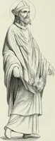 An illustration from Caractâeristiques des saints dans l'art populaire (1867)