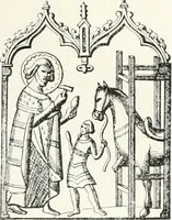 An illustration from Caractâeristiques des saints dans l'art populaire (1867)