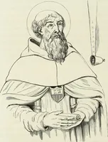 An illustration from Caractâeristiques des saints dans l'art populaire (1867)