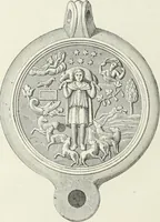 An illustration from Caractâeristiques des saints dans l'art populaire (1867)