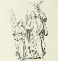 An illustration from Caractâeristiques des saints dans l'art populaire (1867)