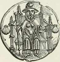 An illustration from Caractâeristiques des saints dans l'art populaire (1867)
