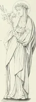An illustration from Caractâeristiques des saints dans l'art populaire (1867)
