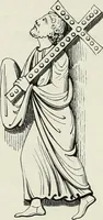 An illustration from Caractâeristiques des saints dans l'art populaire (1867)