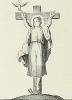 An illustration from Caractâeristiques des saints dans l'art populaire (1867)