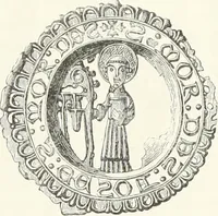 An illustration from Caractâeristiques des saints dans l'art populaire (1867)
