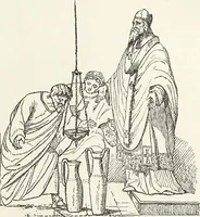 An illustration from Caractâeristiques des saints dans l'art populaire (1867)
