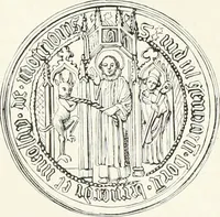 An illustration from Caractâeristiques des saints dans l'art populaire (1867)