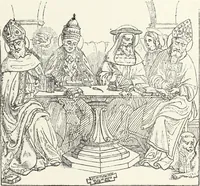 An illustration from Caractâeristiques des saints dans l'art populaire (1867)