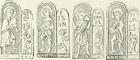 An illustration from Caractâeristiques des saints dans l'art populaire (1867)