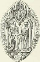 An illustration from Caractâeristiques des saints dans l'art populaire (1867)