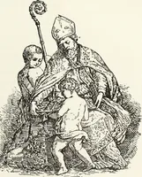 An illustration from Caractâeristiques des saints dans l'art populaire (1867)