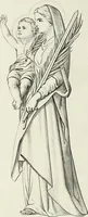 An illustration from Caractâeristiques des saints dans l'art populaire (1867)